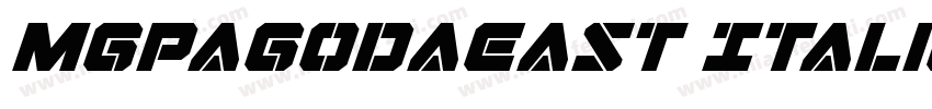 MgPagodaEast Italic字体转换